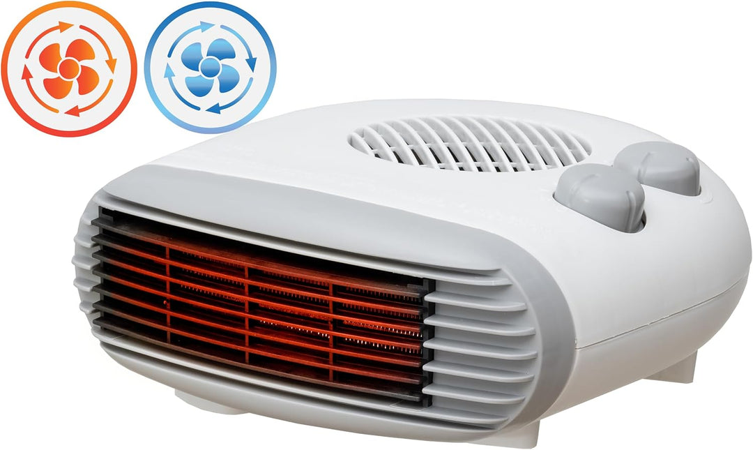 Elektroheizung 2000W LUX13 mobiles Heizgerät Thermoventilator Heizlüfter Elektroheizkörper weiss mob