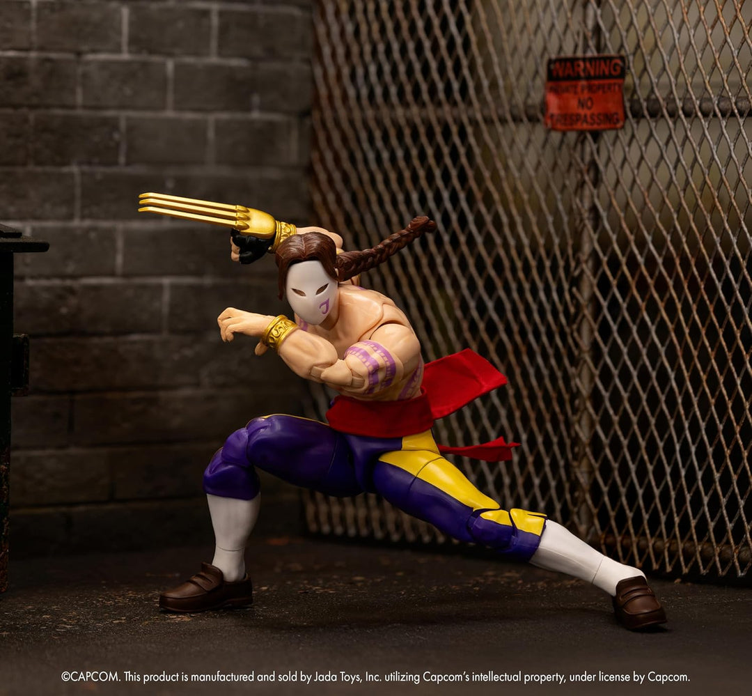 Jada Toys Street Fighter Figur Vega (15 cm) - bewegliche Sammel- und Actionfigur aus Street Fighter