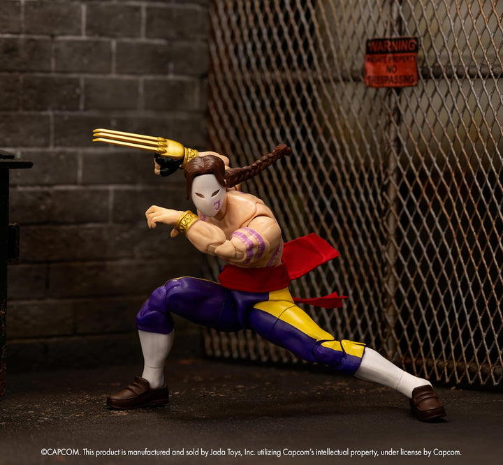 Jada Toys Street Fighter Figur Vega (15 cm) - bewegliche Sammel- und Actionfigur aus Street Fighter