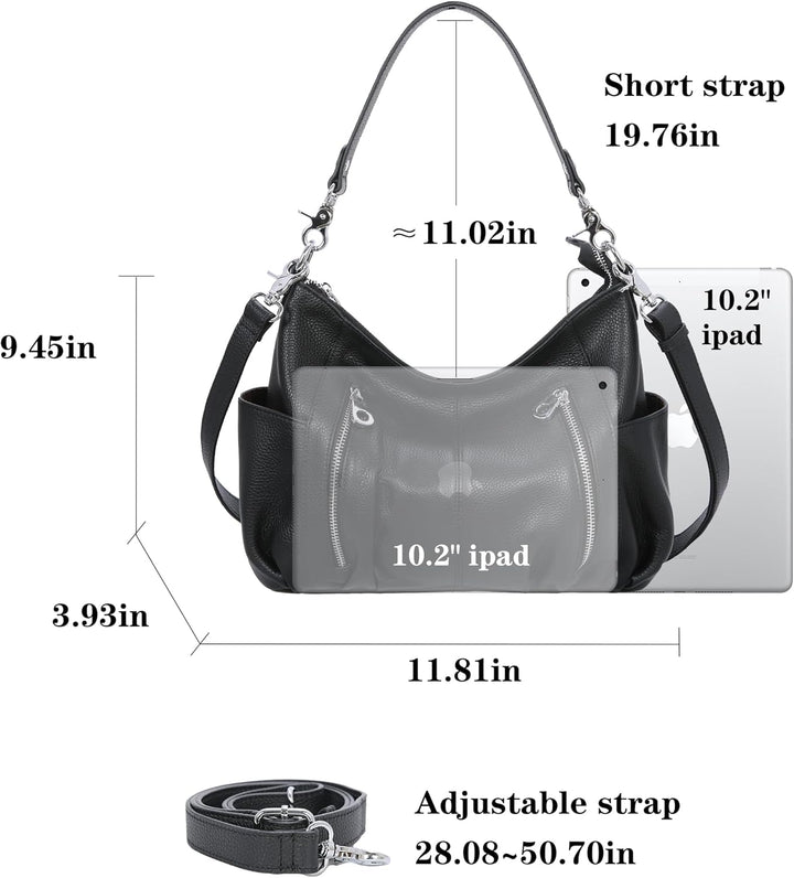 HESHE Echtes Leder Geldbörsen für Frauen Schulter Hobo Bag Crossbody Satchel Handtaschen Designer Da