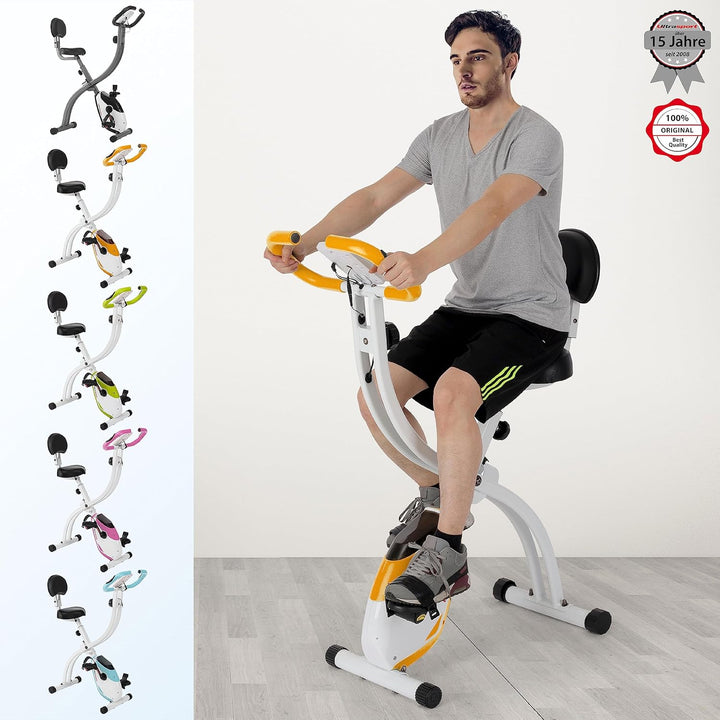 Ultrasport F-Bike, Faltbarer Heimtrainer, Hometrainer mit LCD Trainingscomputer,8 Widerstandstufen,