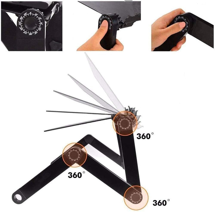 Laptoptisch für Bett Computertisch Notebooktisch Lapdesk,Folding Betttisch 360 Grad Verstellbarer Wi