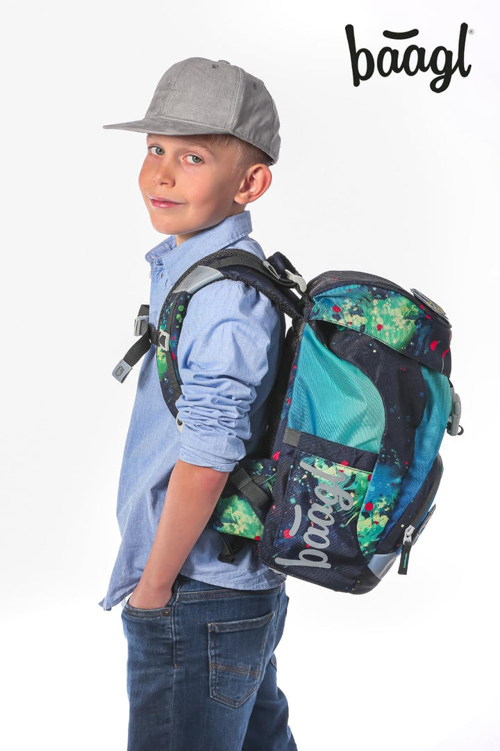 Baagl Schulranzen für 1. Klasse Jungen, Airy Schulrucksack, Ultraleicht Schule Tasche Kinder, Schult