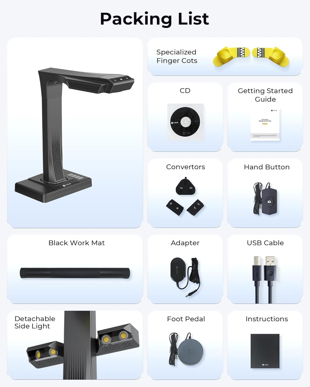 CZUR ET Max 38MP Buchscanner Professioneller Scanner mit Laser Curve Flattening-Tech, Dokumentenscan