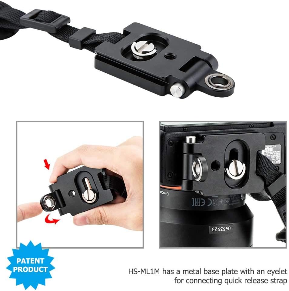 JJC Handschlaufe HS-ML1M Mit Arca Swiss Typenschild, Schwarz, Mit Arca Swiss Typenschild, Schwarz