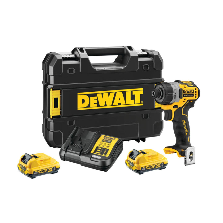 DEWALT 12V 2-Gang Akku-Schlagbohrschrauber DCD706D2 (2.0Ah, bürstenlos, mit Vollmetallgetriebe & 15-