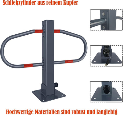 LZQ Klappbar Parkplatzsperre Parkplatzbügel Parkbügel Parkplatzsperre Für Privates Oder Gewerbliches