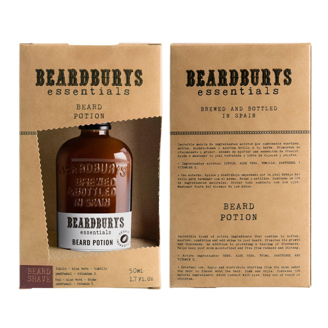 Beardburys Essentials Bart Trank | Herren -Gesichtsfeuchtigkeitscreme Für Den Bart. Erzeugen Sie Erz