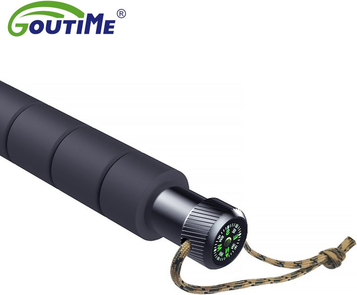 Goutime Aluminium-Trekkingstöcke Wanderstöcke – Höhenverstellbar 123 cm stossdämpfend für Wanderunge