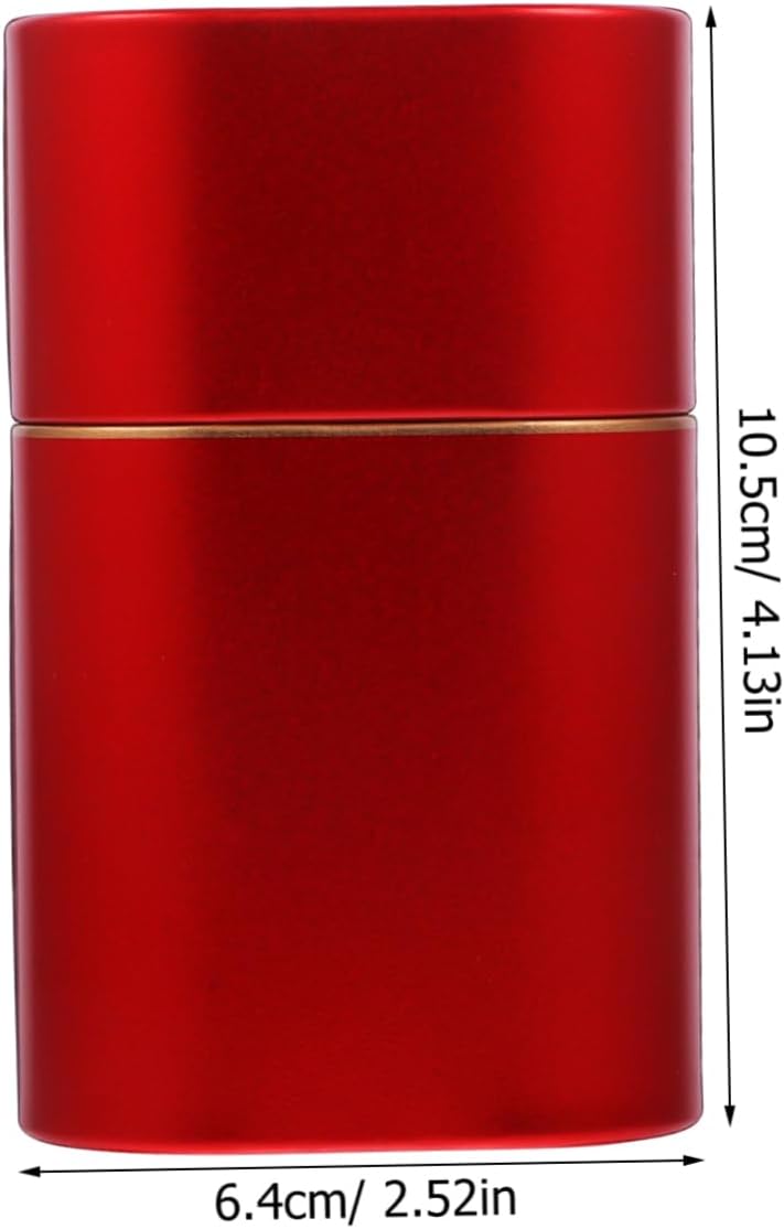 Luftdichte Teedosen, 2 Stück, rotes Metall, Teedose, Deckel, Weissblech, Aufbewahrungsbehälter für K