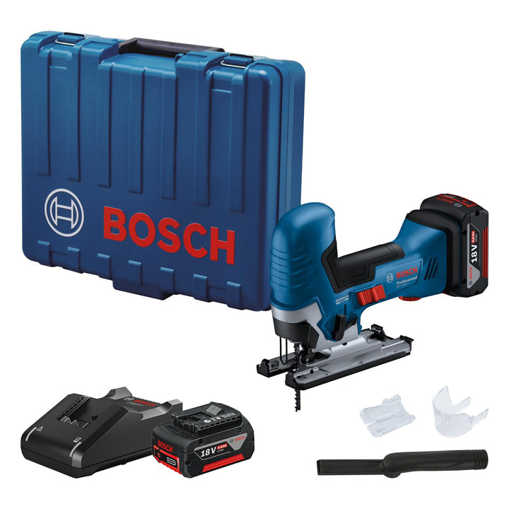 Bosch Professional GST 185 LI Akku-Stichsäge (18 Volt, 2 x 4,0 Ah Akku, Ladegerät, 0-3.500 Hub/min,