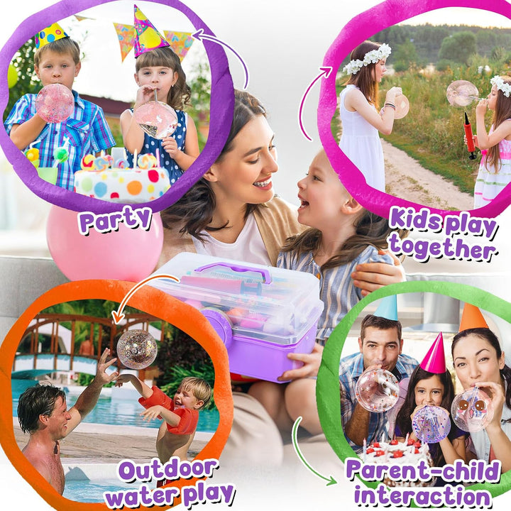 vamei Nano Tape Bubbles Set Bastelkoffer Bastelset Kinder mit Nanotape Nanoband, Perlen, Kawaii-Aufk