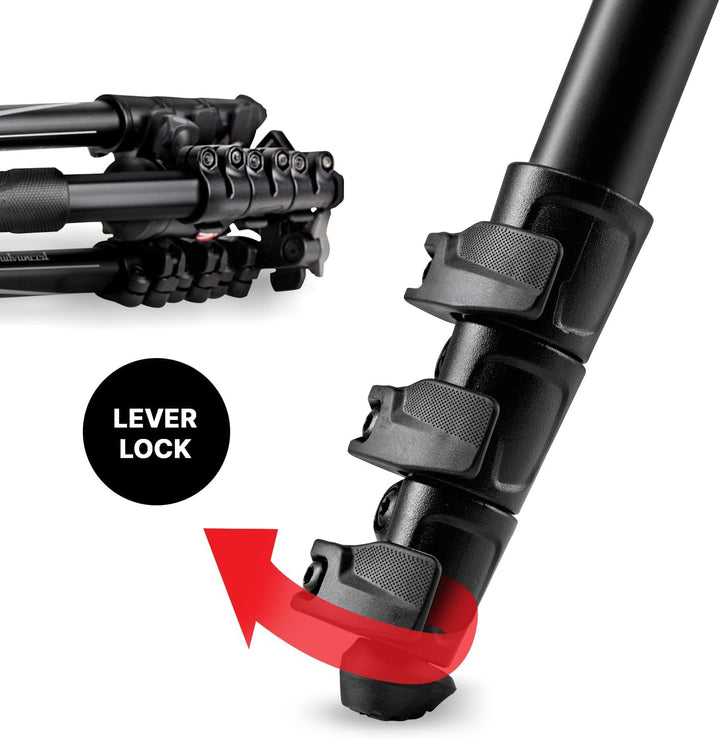 Manfrotto Befree Advanced Stativ mit Hebelverschluss, Reisestativ Kit mit Kugelkopf, tragbar und kom
