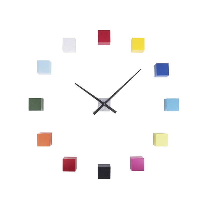 Karlsson KA5698MC DIY Cubic Uhr, Wanduhr, Kunststoff, Mehrfarbig, One Size One Size Mehrfarbig, One