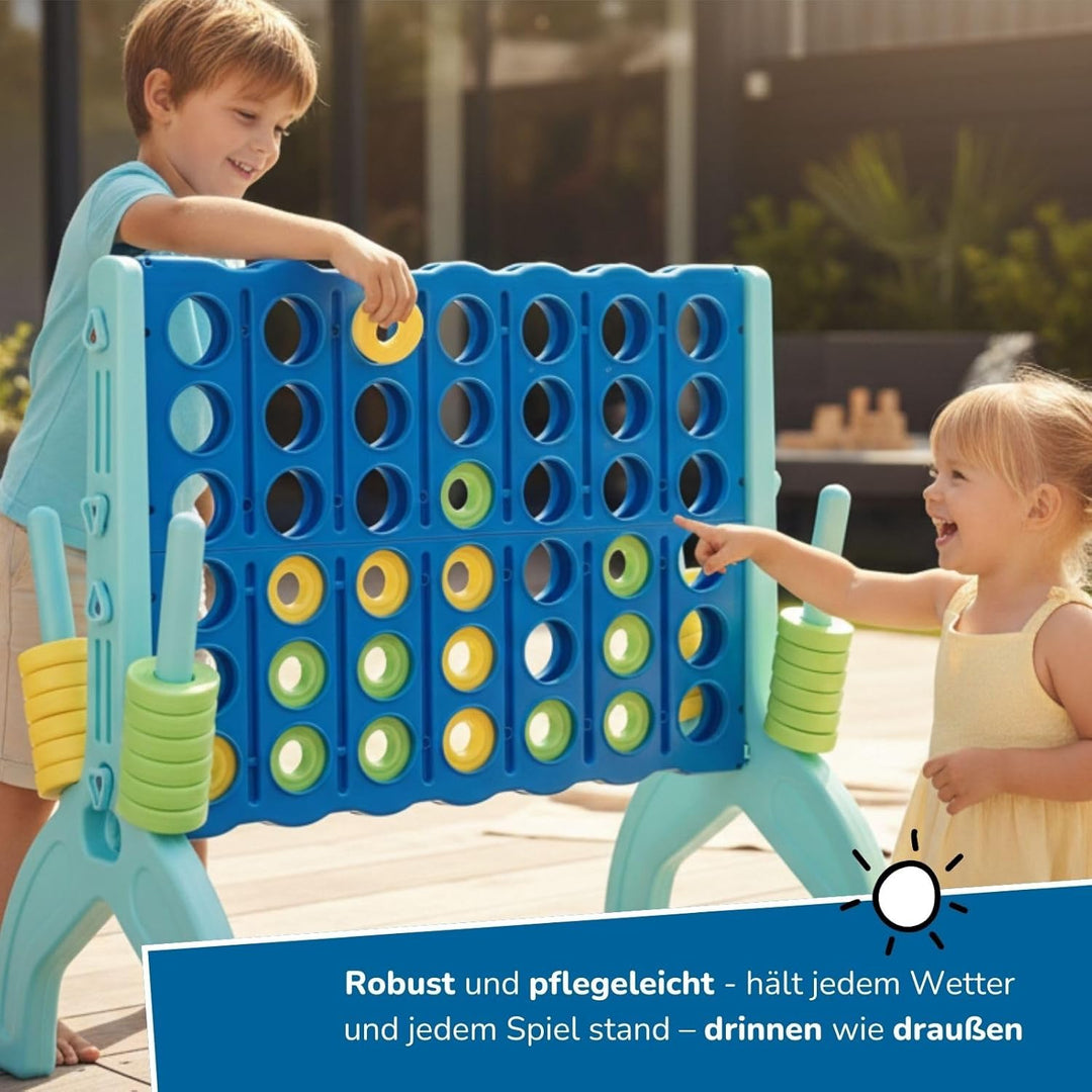 alldoro 60011 XL 4 gewinnt Spiel, 73 x 49 x 72,5 cm, 4 in Einer Reihe Strategiespiel ab 3 Jahren, st
