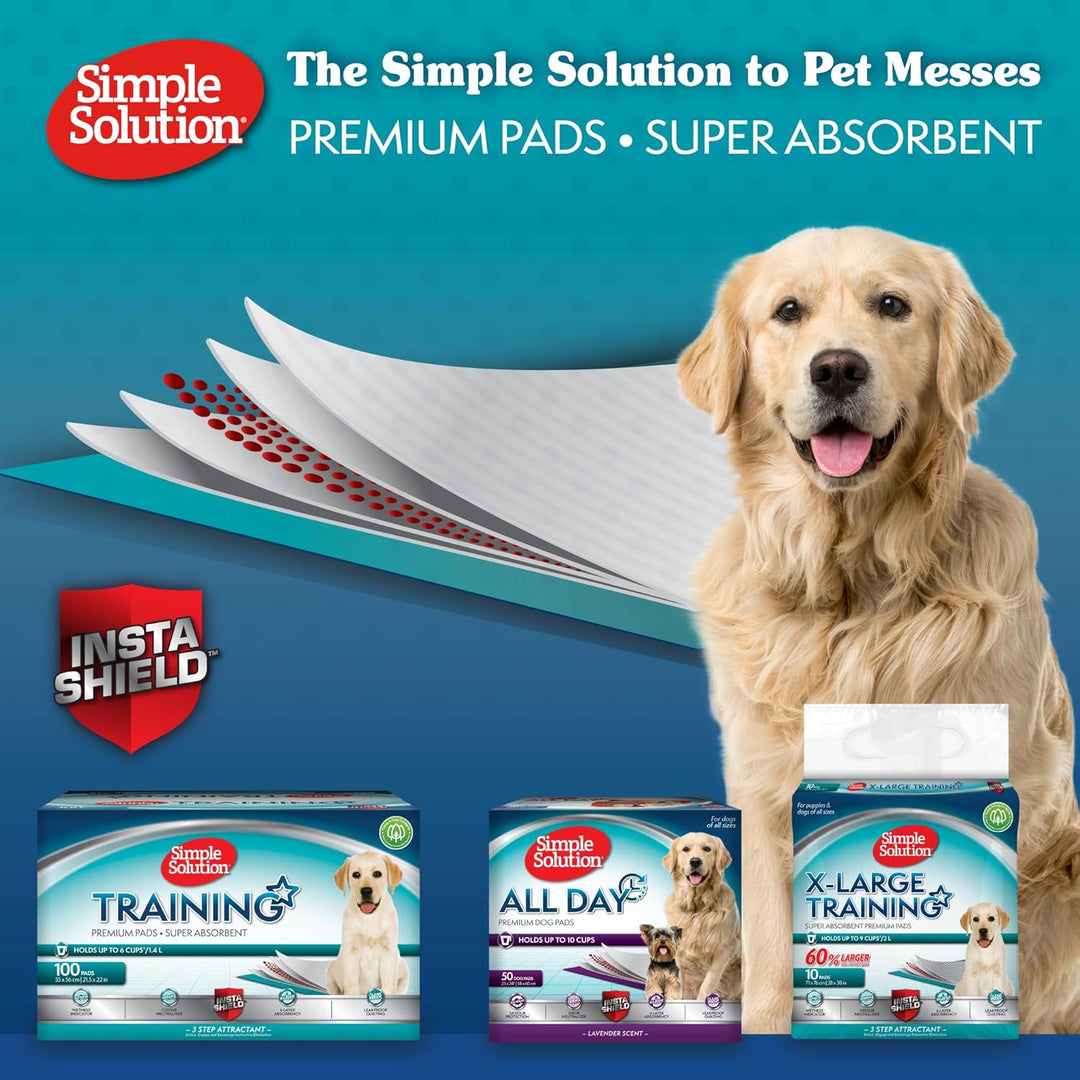 Simple Solution Absorbierende Premium Hunde- und Welpentrainingspads - Packung mit 56 Stück, 56