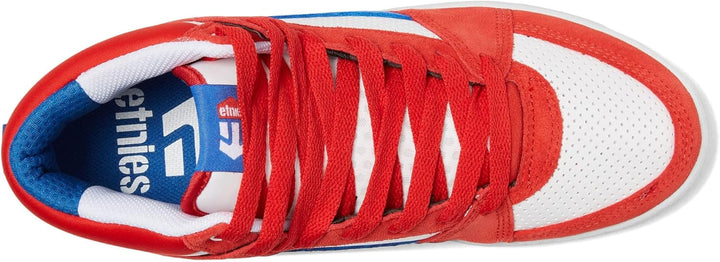 Etnies Herren Mc Rap Hi Top Skateschuh Skate-Schuh 45 EU Rot Weiss Blau, 45 EU Rot Weiss Blau