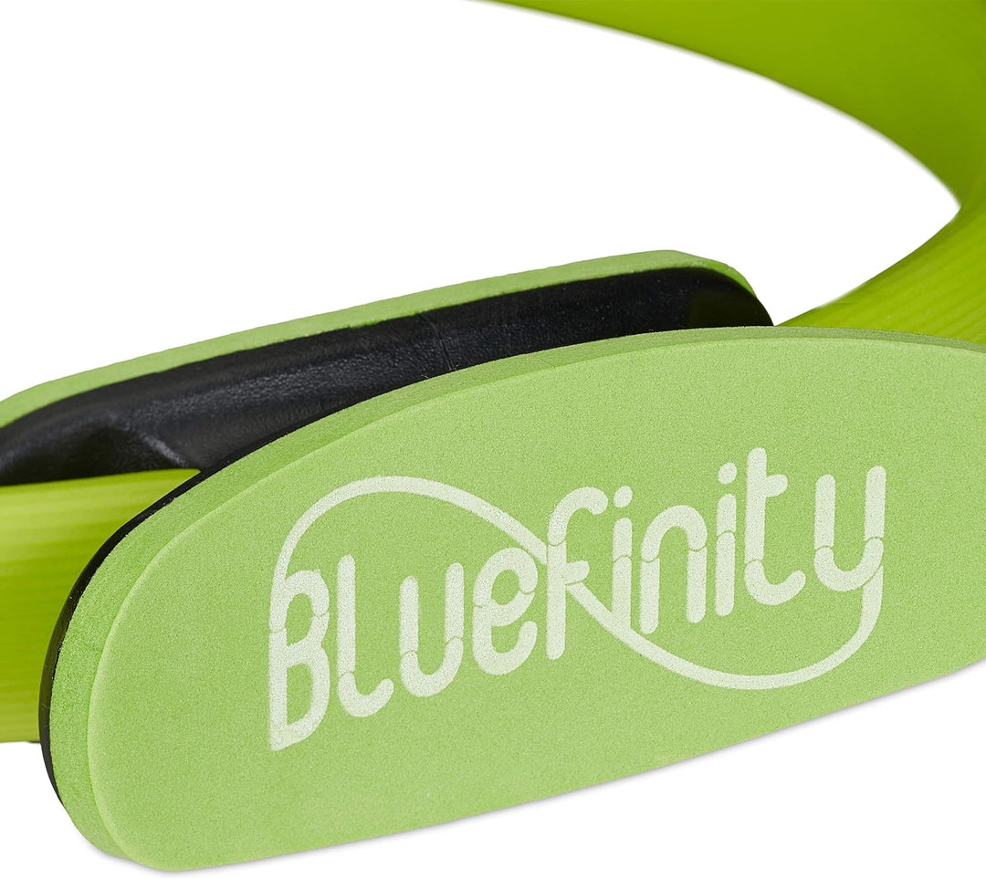 Bluefinity Pilates Ring mit Übungen, Doppelgriff, gepolstert, Widerstandsring Yoga, Fiberglas, Fitne