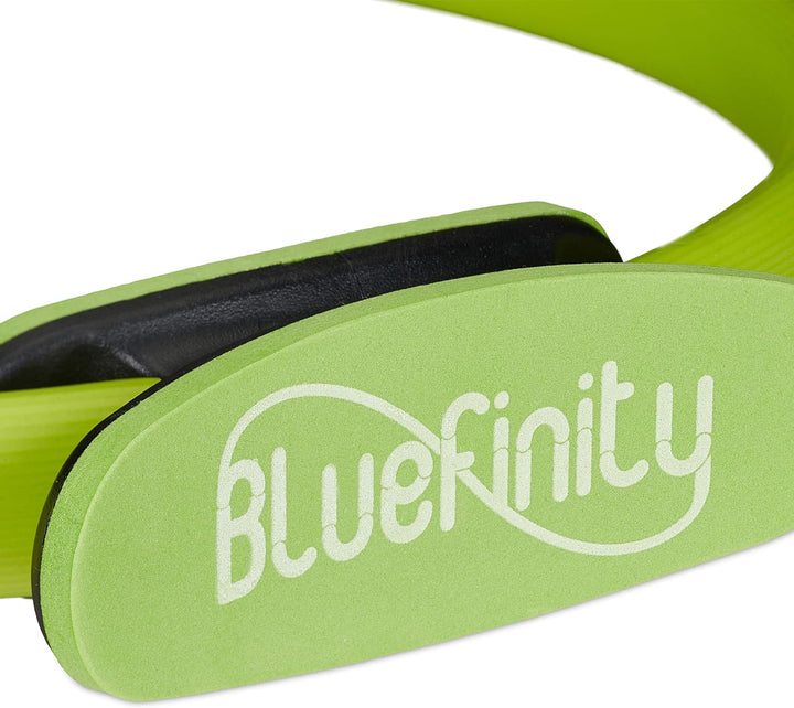 Bluefinity Pilates Ring mit Übungen, Doppelgriff, gepolstert, Widerstandsring Yoga, Fiberglas, Fitne
