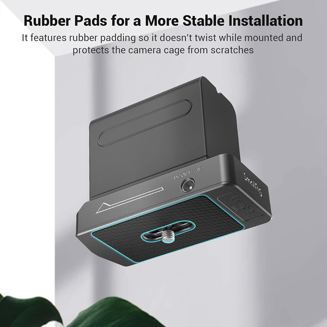 SMALLRIG NP-F Akku Adapterplatte Lite für Sony A7 A9 / BMPCC 4K 6K / GH5 / Z6 Z7, mit 12V DC / 7,4V