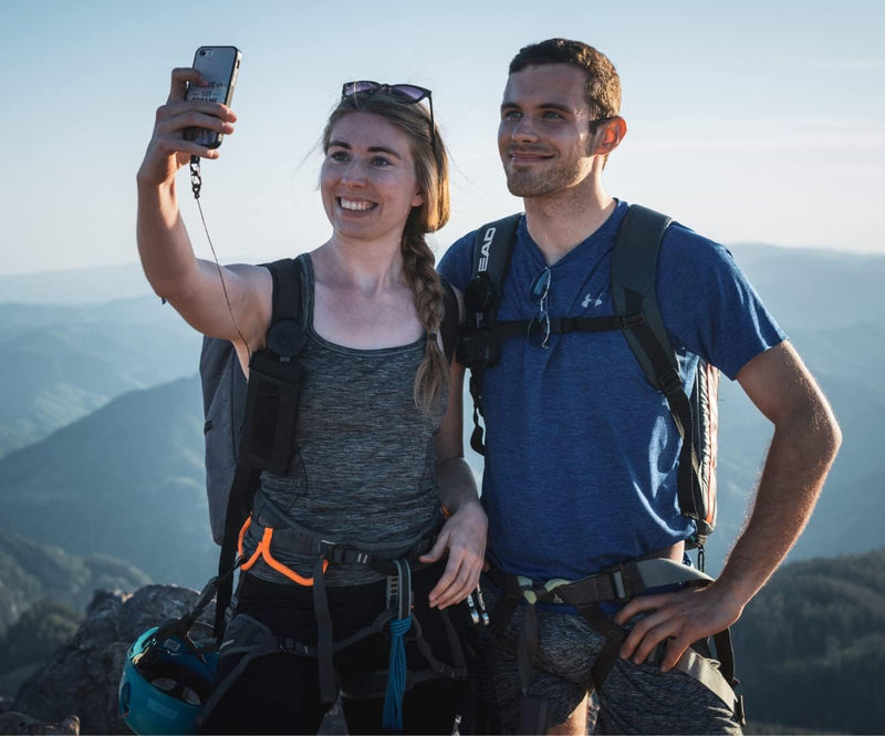 REELOQ Smartphone Sicherung | inkl. Rucksack-Handytasche | patentierter Seilzug inkl. Sperrmechanism