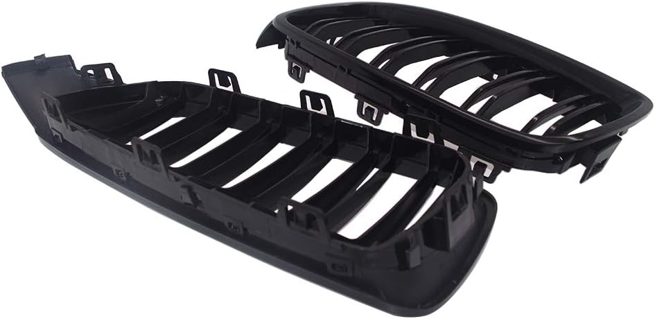 GSRECY Für F32, F33, F36, F80, F82, F83, 4er-Reihe, Nieren-Twin-Lamellen-Stossstangengrill, schwarz