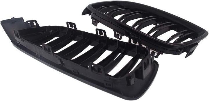 GSRECY Für F32, F33, F36, F80, F82, F83, 4er-Reihe, Nieren-Twin-Lamellen-Stossstangengrill, schwarz