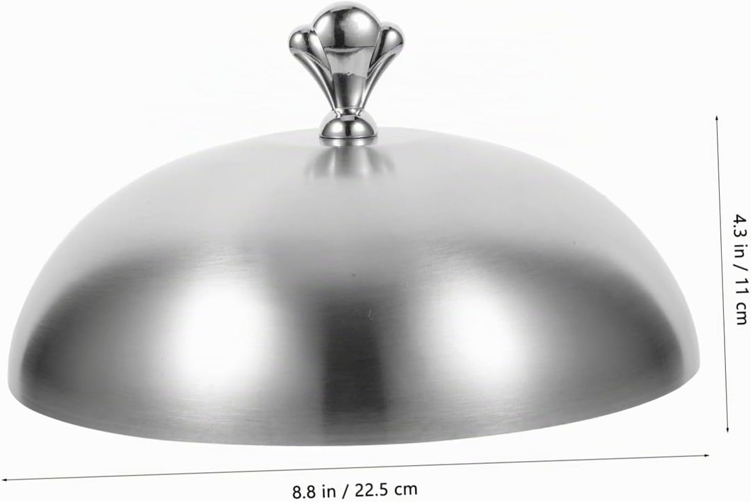 HEMOTON Edelstahl Speiseglocke Tellerglocke 22. 5cm Topfdeckel Teppanyaki Deckel Lebensmittel Abdeck