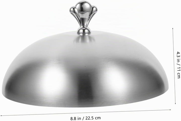 HEMOTON Edelstahl Speiseglocke Tellerglocke 22. 5cm Topfdeckel Teppanyaki Deckel Lebensmittel Abdeck