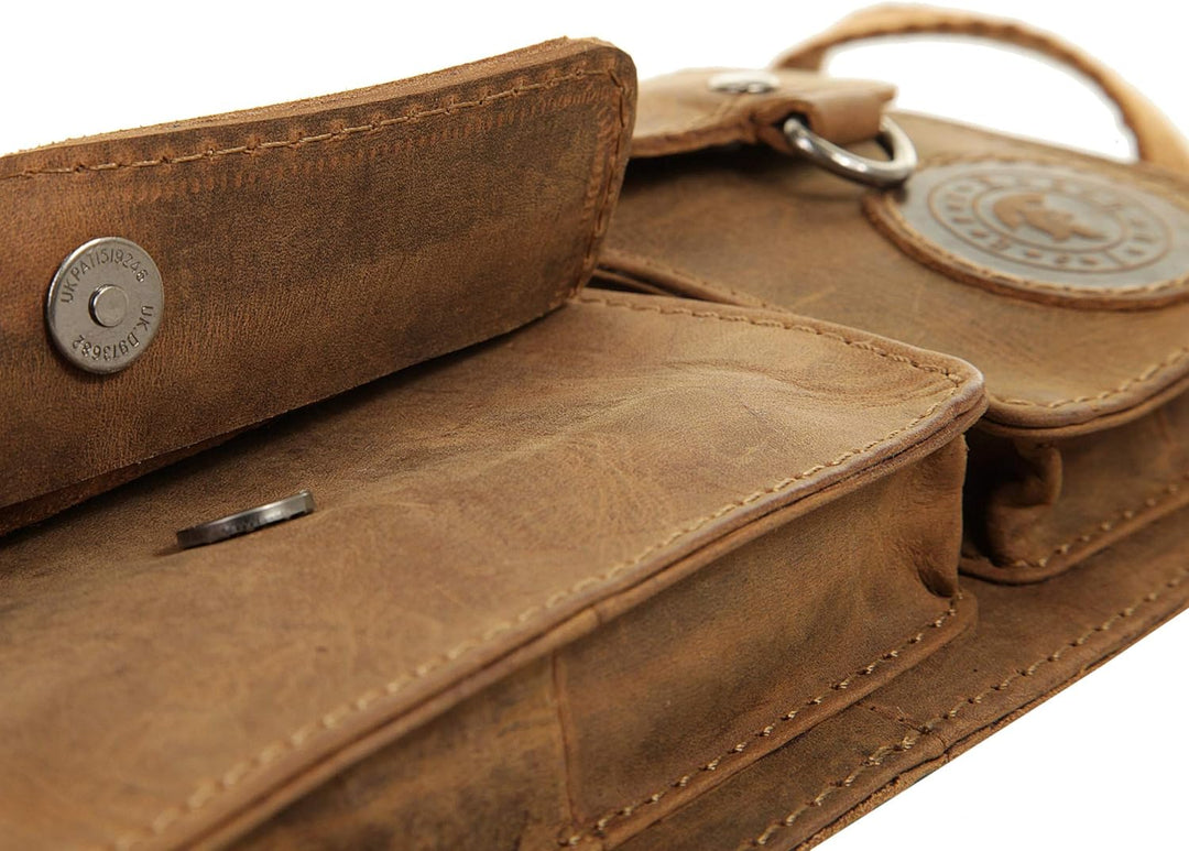 LANDLEDER Gürteltasche ECHT LEDER braun Unisex - Erwachsene, Damen, Herren