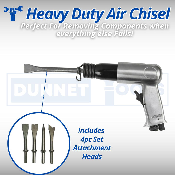 Heavy Duty Air Hammer Drill Pneumatic Tools Includes 4pc Power Chisel Bits High Power Air Chisel Ham