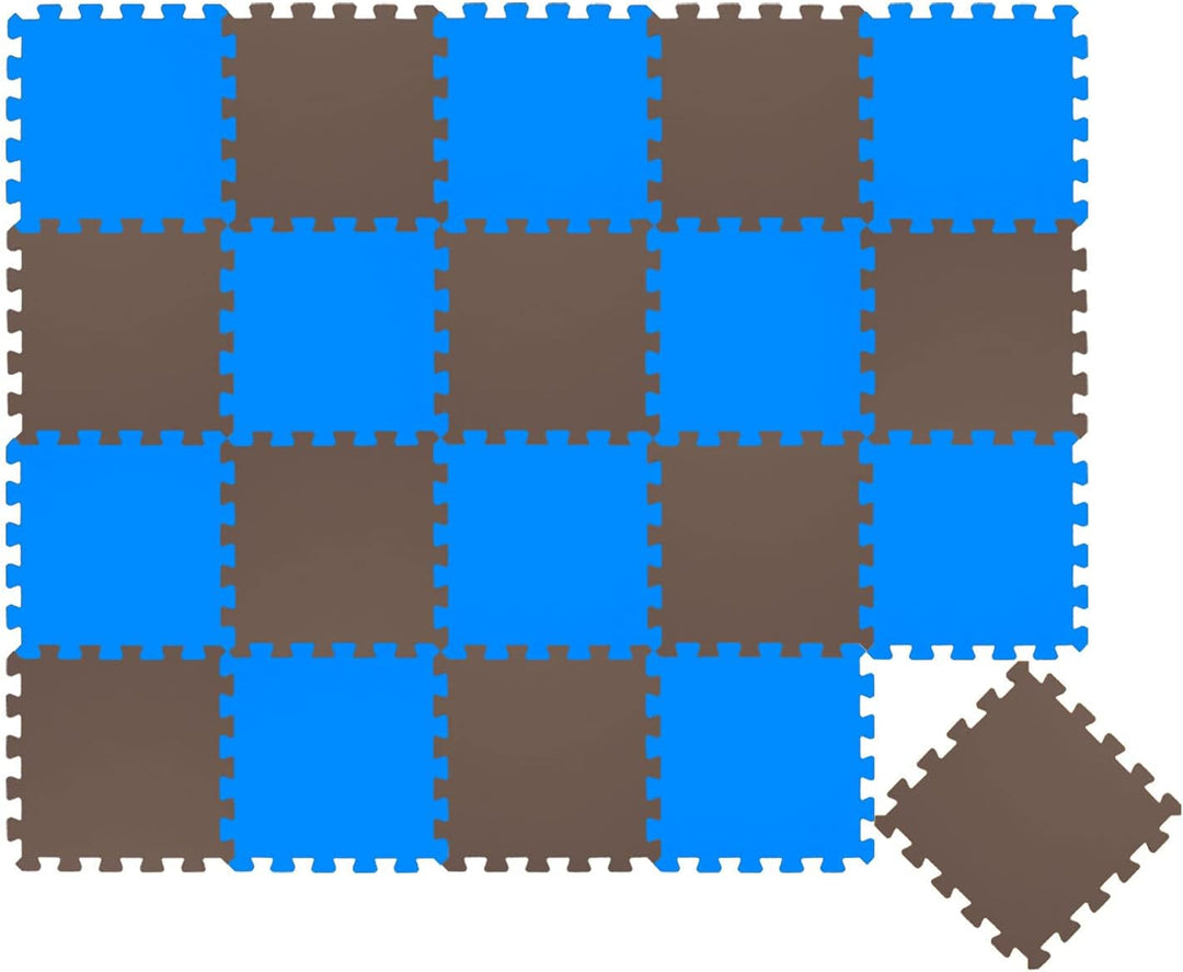 LittleTom 18 Teile Spielmatte Baby ab Null - 30x30 Schaumstoff Puzzlematte Kinder Isomatte Baby Spie