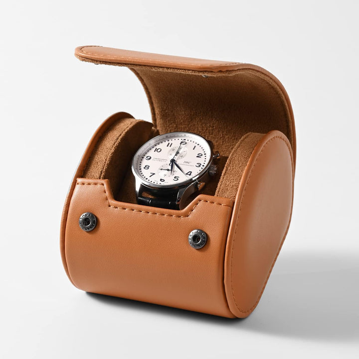 Oirlv Luxus PU Leder Uhrenrolle Uhrenbox Für Geschenkbox Weihnachten Jubiläum Geburtstag(Braun) 1 Sc