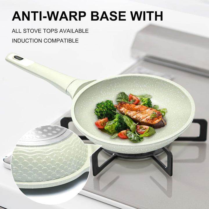 DYGG Antihaft Bratpfanne 28 cm mit Glasdeckel – 100% PFAS/PFOA Frei, Induktion für alle Herdarten (G