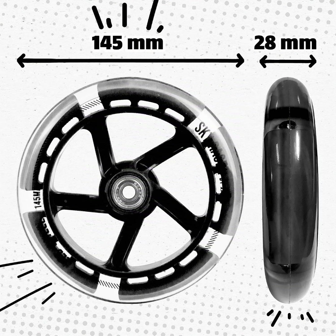 Apollo Ersatzräderset Pro Wheels - ABEC 7 Kugellager, Roller Rad Ersatz-Räder passend für Apollo Cit