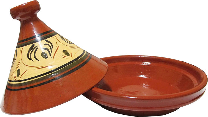 Marokkanische Tajine Tanger glasiert 2-4 Personen Ø 30 cm, Tajin, Tagen, Gartopf zum Kochen, Marokka
