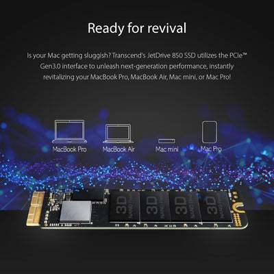 Transcend 240 GB JetDrive JDM 850 NVMe™ PCIe™ Gen3 x4 SSD TS240GJDM850 240GB Ohne Thunderbolt-Gehäus