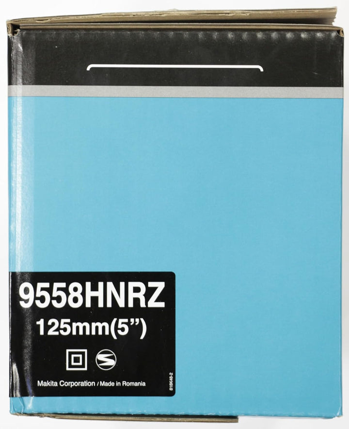 Makita 9558HNRZ Winkelschleifer, 125 mm Scheibendurchmesser, 840 Watt Leistung, mit Schutzhaube und