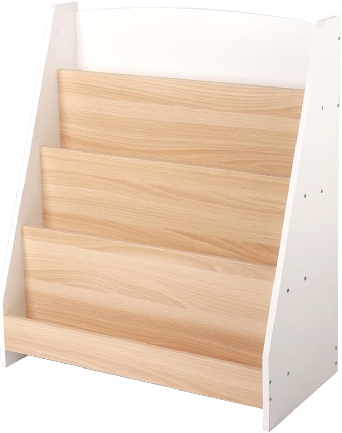 homewell Kinder Bücherregal aus MDF, 4 Fächer Bücherständer für Kinderzimmer, Bücherregal Aufbewahru