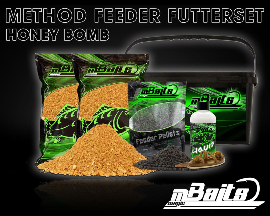 Angel-Berger Magic Baits Method Feeder Futterset Groundbait Liquid Pellets Futterkorb Futtermittel H