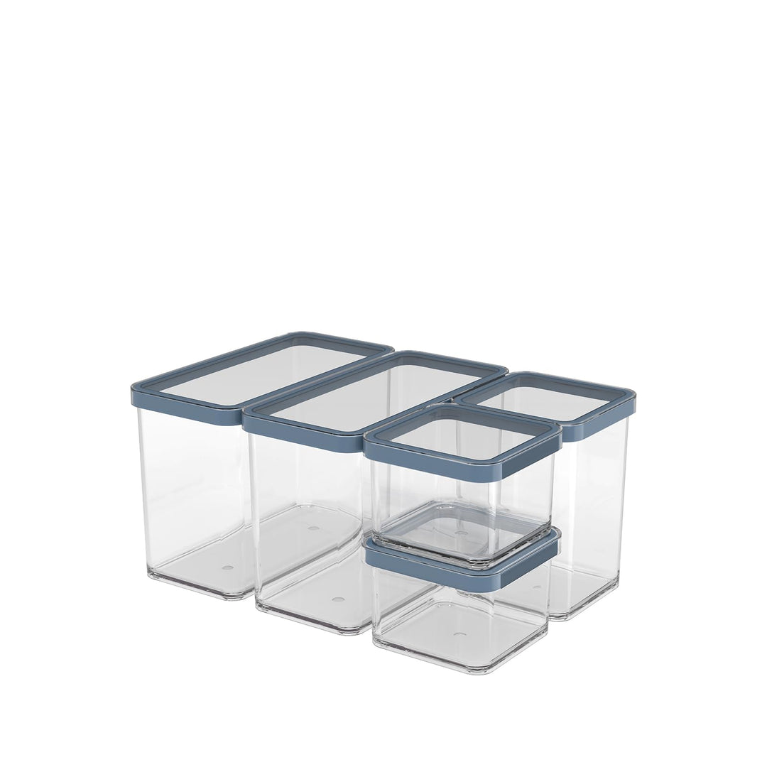 Rotho Loft Set Vorratsdosen 5 tlg. LOFT, Kunststoff (PP) BPA-frei, transparent, (32.3 x 22.3 x 16.6