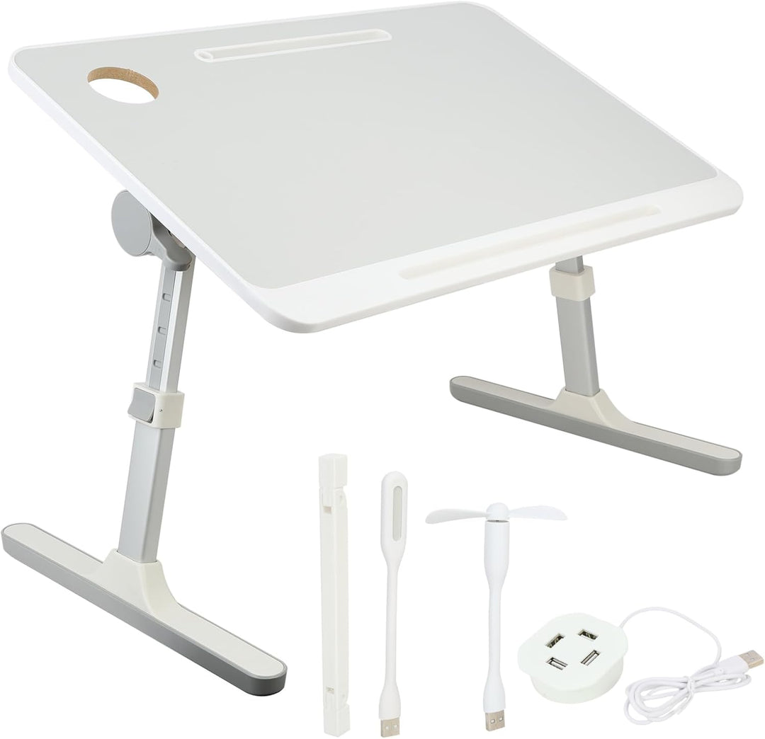 Laptop Bett Tablett Tisch, tragbarer Mini Lap Desk für Beine, höhenverstellbarer Laptop Bettständer,