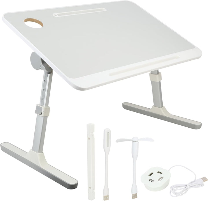 Laptop Bett Tablett Tisch, tragbarer Mini Lap Desk für Beine, höhenverstellbarer Laptop Bettständer,
