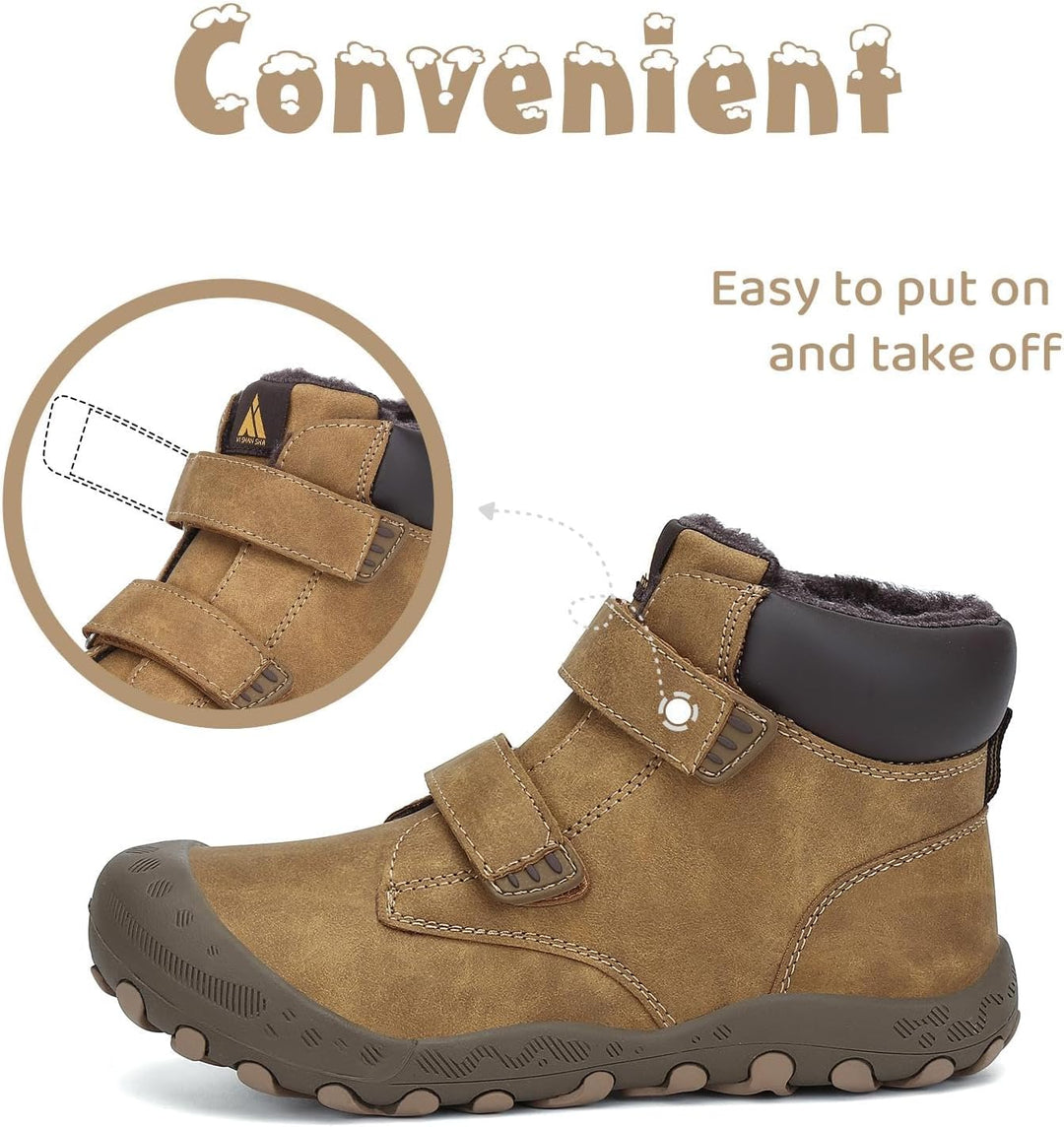 Mishansha Kinder Winterschuhe Warm Gefüttert Winterstiefel Jungen Mädchen Schneestiefel Outdoor ruts