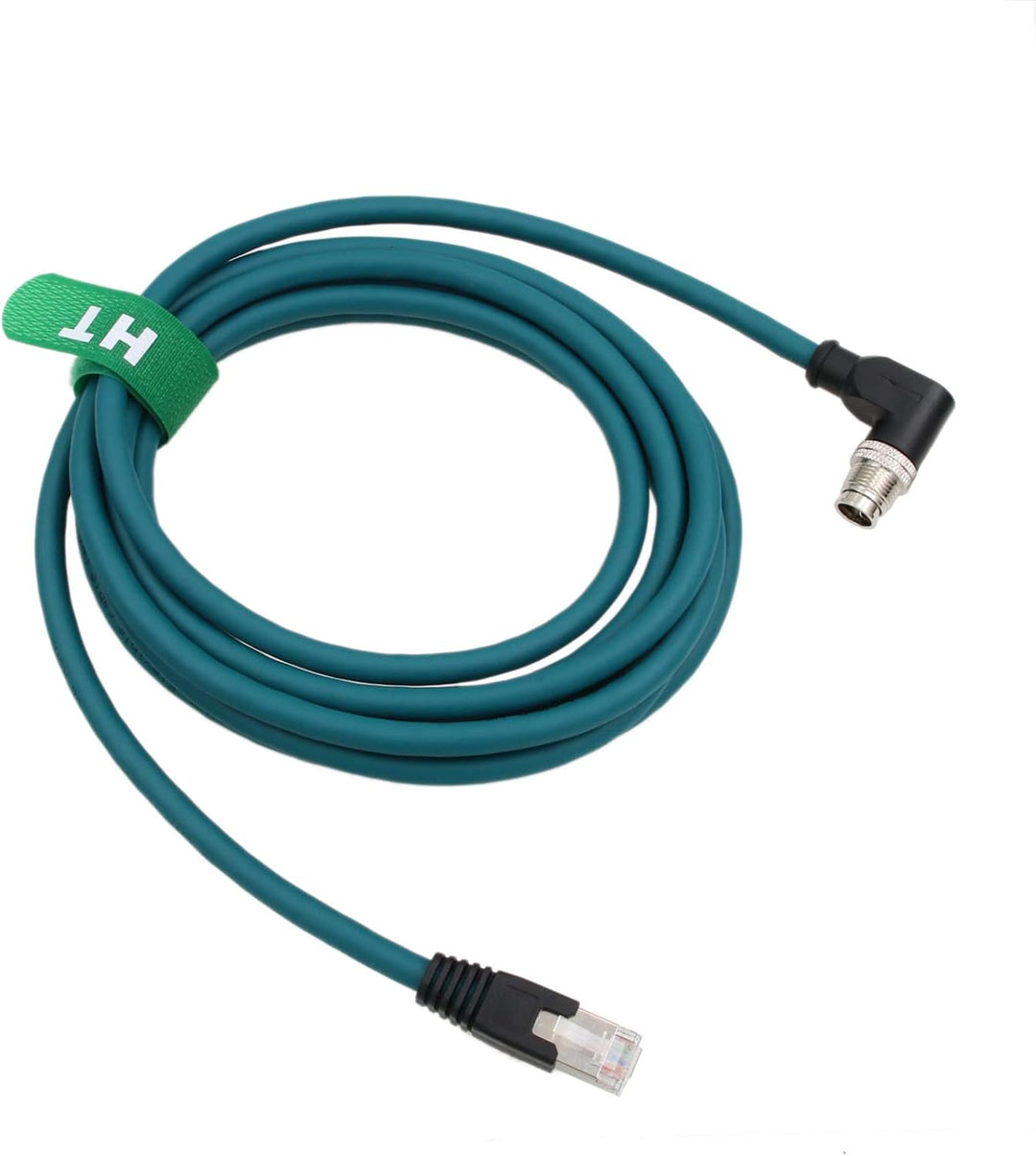Netzwerkkabel für Basler Cognex Sensor M12 8-polig X-Code RJ45, Cat7e Ethernet-Kabel, geschirmt, hoc