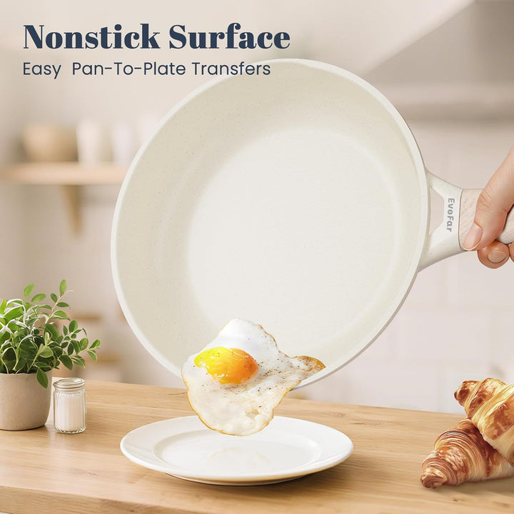 Keramik Pfanne 24cm Antihaft Beschichtet, Bratpfanne Induktion, Omelette Pfanne, Cooking Frying Pan,