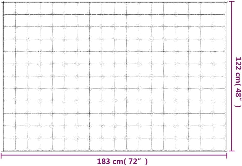 Gecheer Gewichtsdecke 122x183 cm 5 kg Stoff atmungsaktiv langlebig gleichmässige Gewichtsverteilung