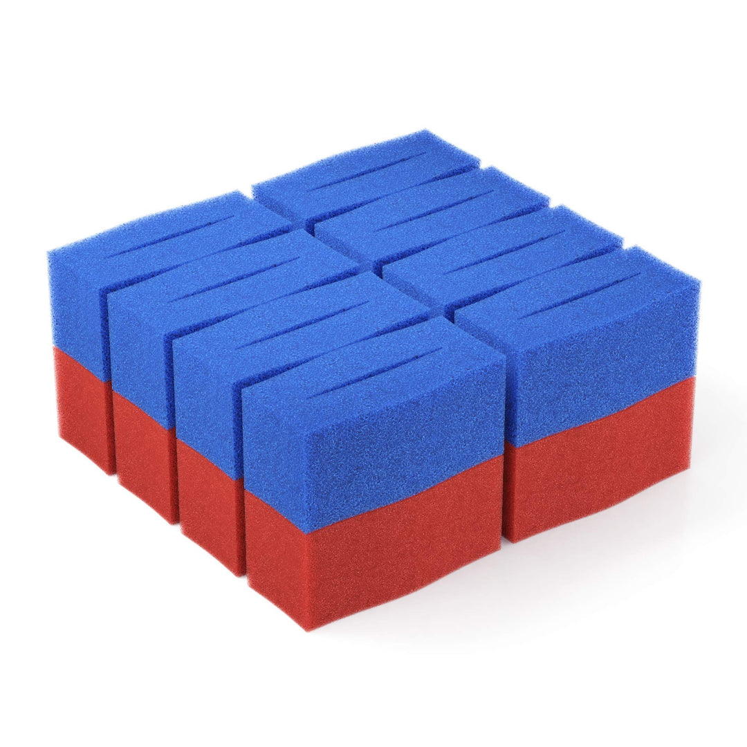 16x Ersatz Filter Schwamm passend für Oase BioTec 12 Screenmatic | Set 8X Blau 8X Rot - Koi Teich Er