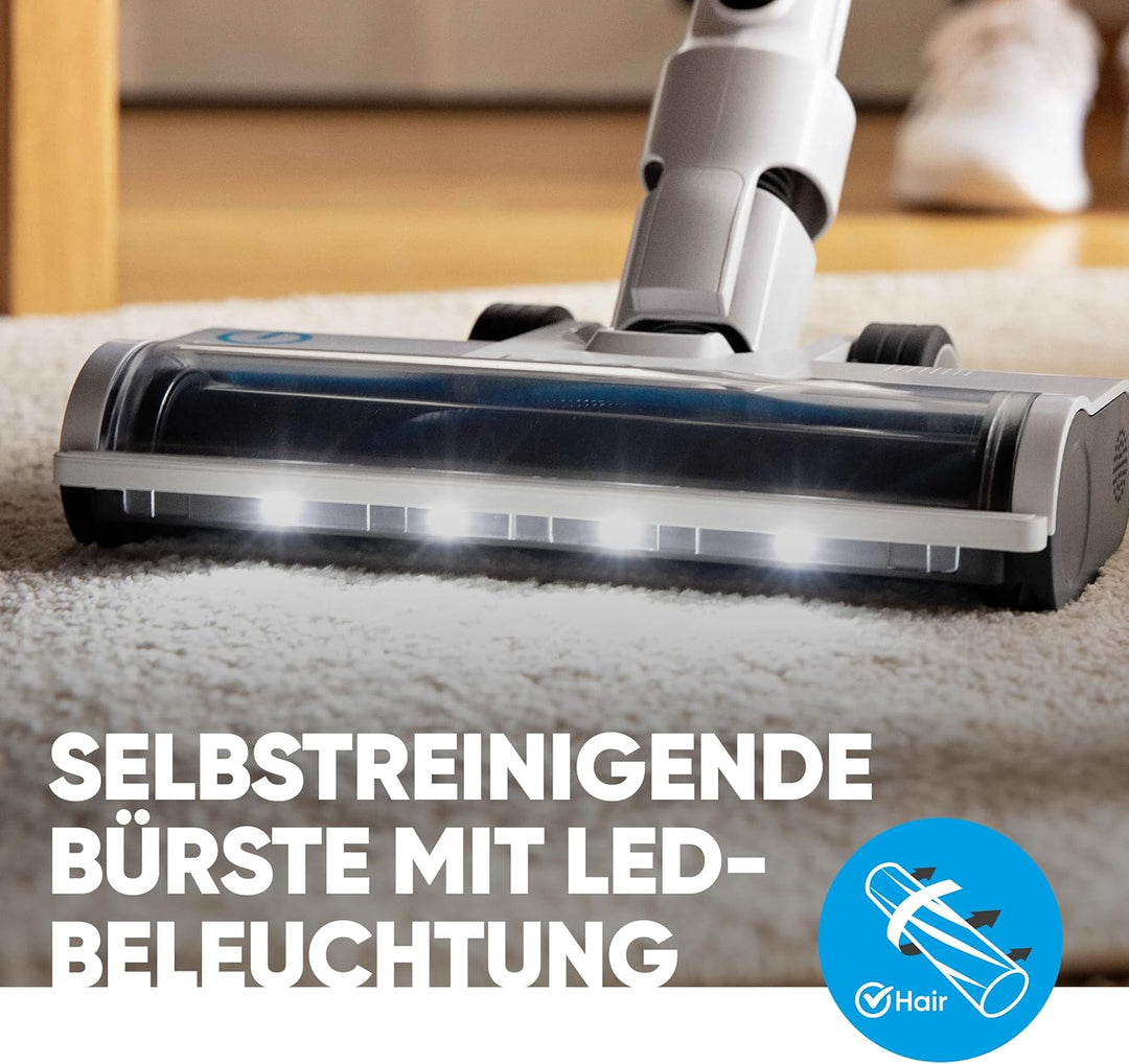 hoogo Akku Staubsauger S4 2in1 | 400W | 23.000 Pa | beutellos kabellos | Laufzeit bis zu 60 Min. | H