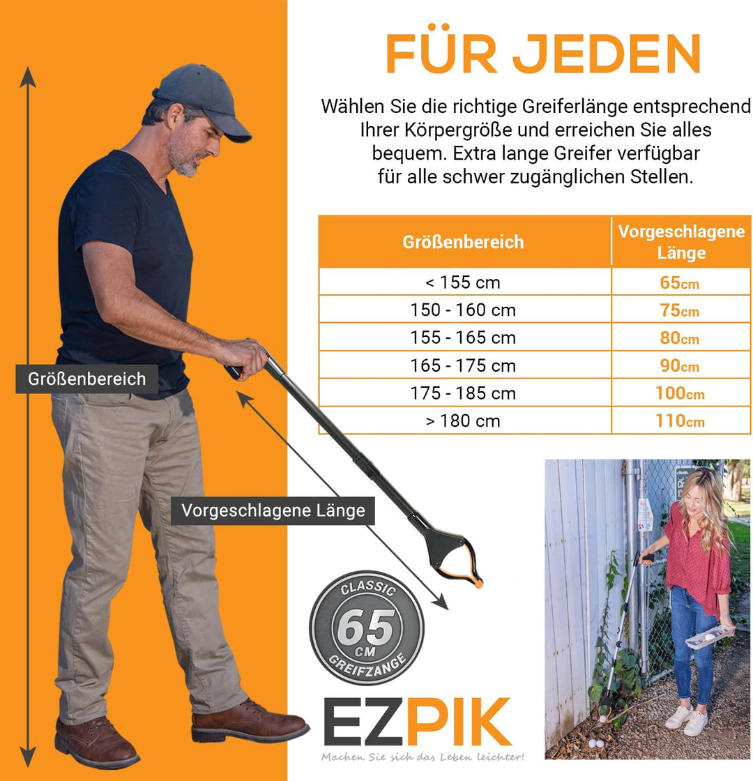 EZPIK 1 x 66 cm Greifer für Senioren mit Magnet-Greifarm, Robuste Greifzangen für Senioren, Menschen